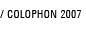 colophon 2007